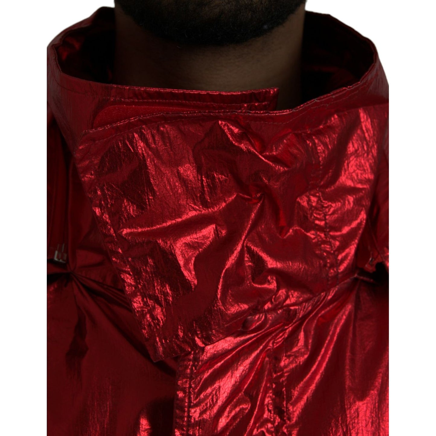 Dolce & Gabbana Red Nylon Hooded Pullover Sweatshirt Jacket 1728,67345645728,Clothing,Coats - Jackets & Coats - Clothing,Dolce & Gabbana,IT54 | XL,Jackets & Coats - Clothing,Jackets - Men - Clothing,Material: 100% Nylon,Men,New with tags,Red
