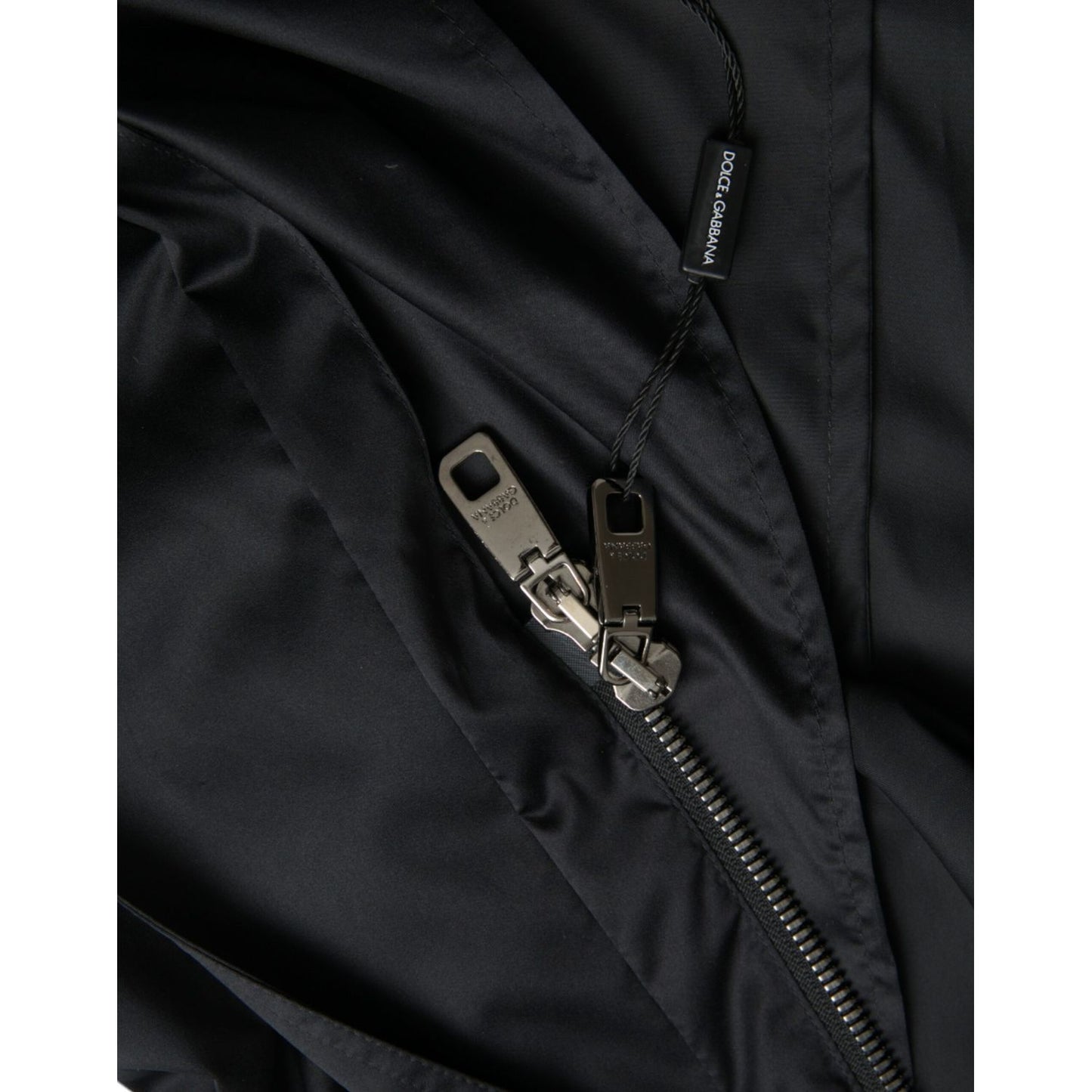 Dolce & Gabbana Black Polyester Hooded Long Windbreaker Jacket 1728,67345645728,Black,Clothing,Dolce & Gabbana,Full-Length Jackets - Jackets & Coats - Clothing,IT46 | S,IT48 | M,IT50 | L,IT52 | XL,Jackets & Coats - Clothing,Jackets - Men - Clothing,Materi