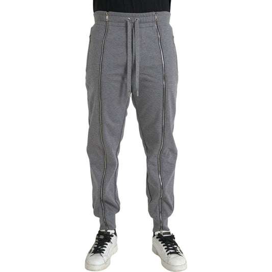 Gray Cotton Jogger Skinny Sweatpants Pants