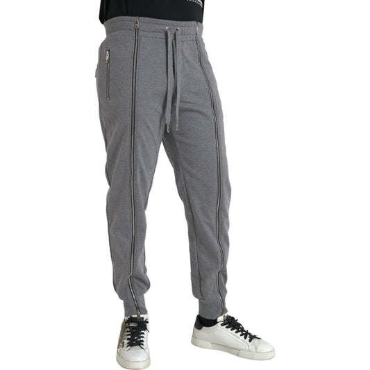 Gray Cotton Jogger Skinny Sweatpants Pants