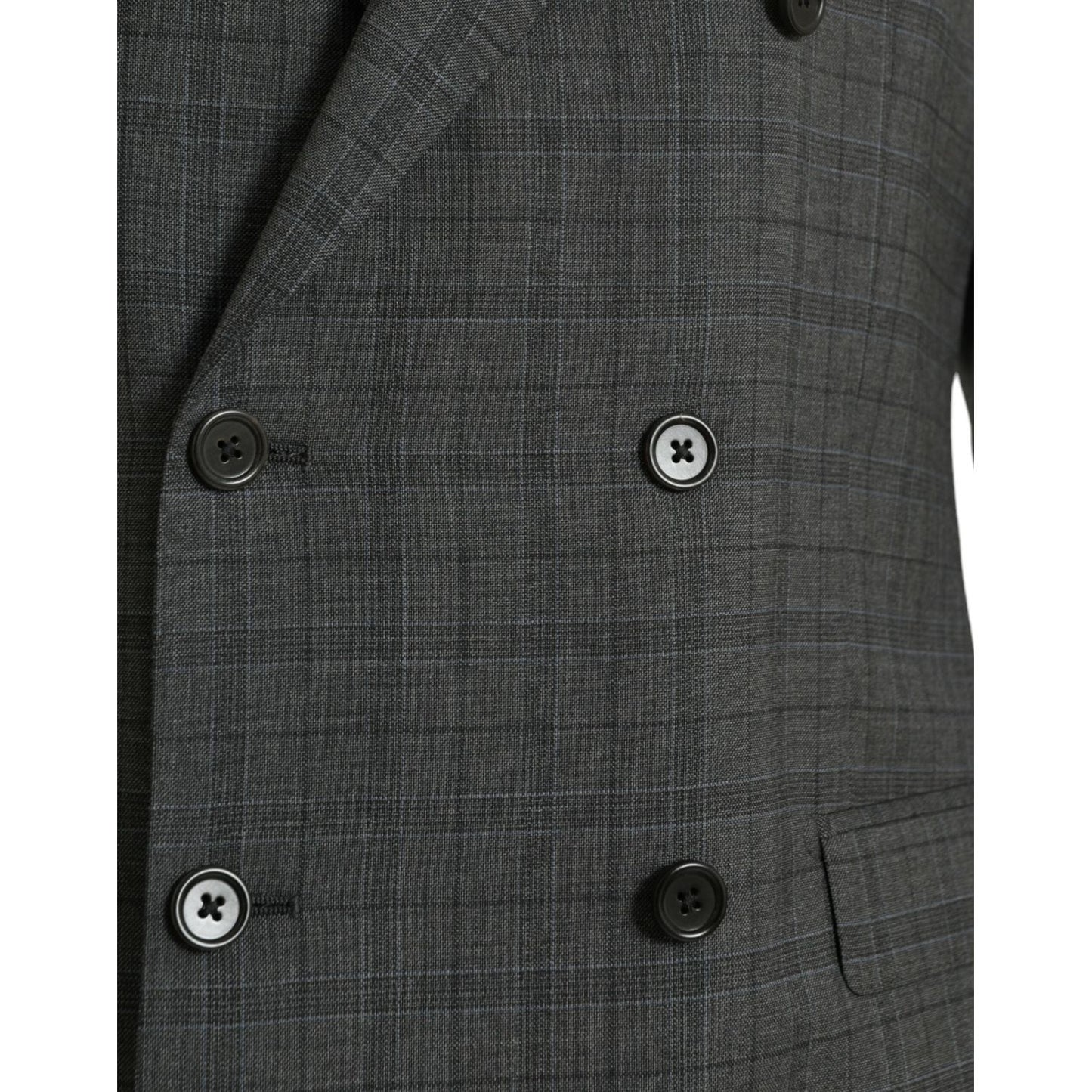 Dolce & Gabbana Gray Plaid Wool MARTINI Formal 2 Piece Suit Dolce & Gabbana