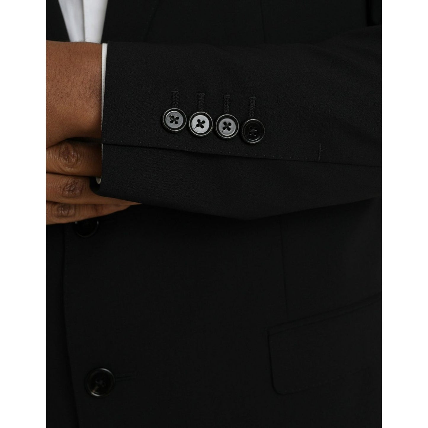 Dolce & Gabbana Black MARTINI Wool Formal 2 Piece Suit Dolce & Gabbana