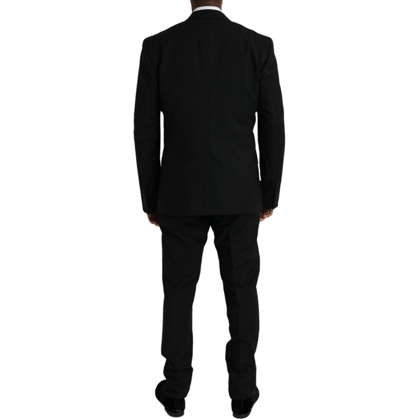 Dolce & Gabbana Black Polyester STAFF Formal 3 Piece Suit Dolce & Gabbana