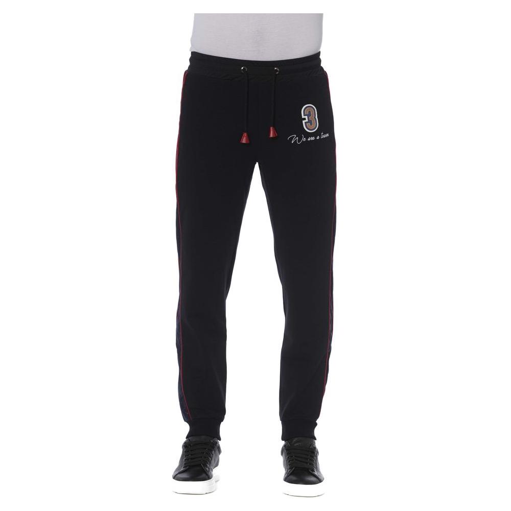 Trussardi Black Cotton Men Pants Trussardi Black