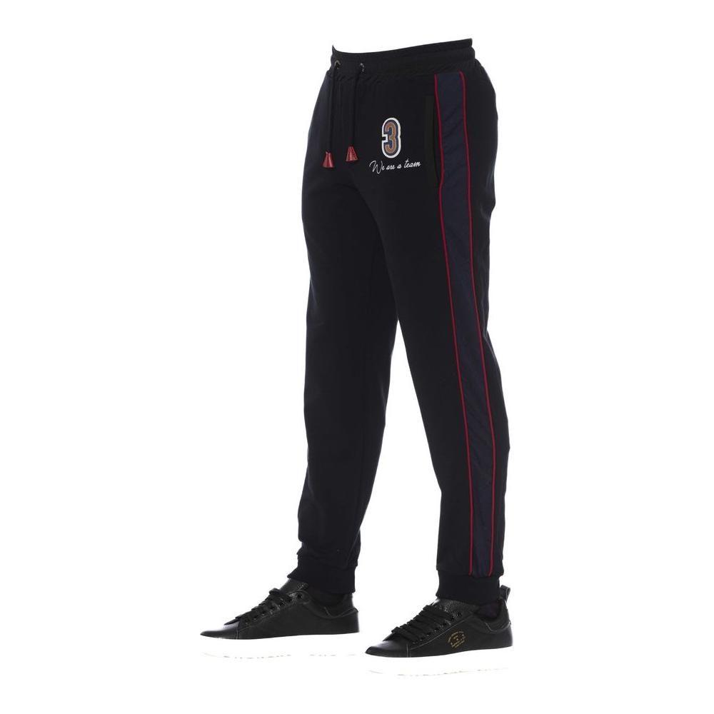 Trussardi Black Cotton Men Pants Trussardi Black