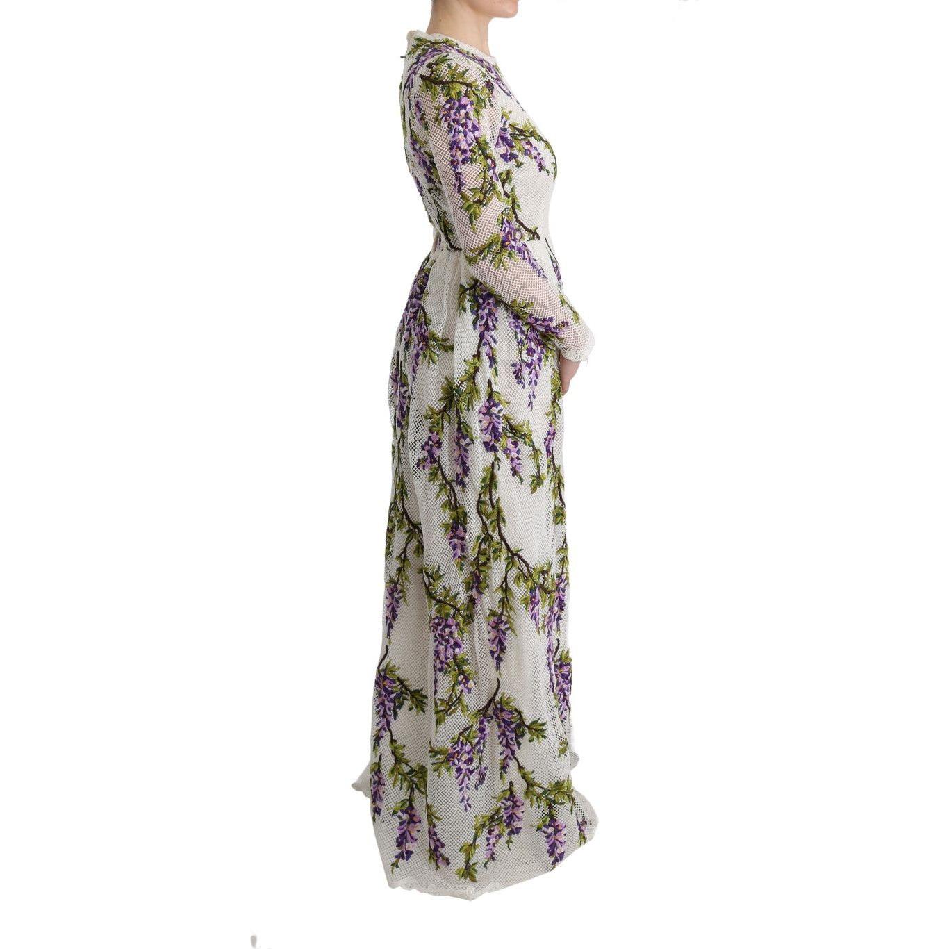 Dolce & Gabbana Elegant Maxi A-line Long Sleeve Dress Dolce & Gabbana