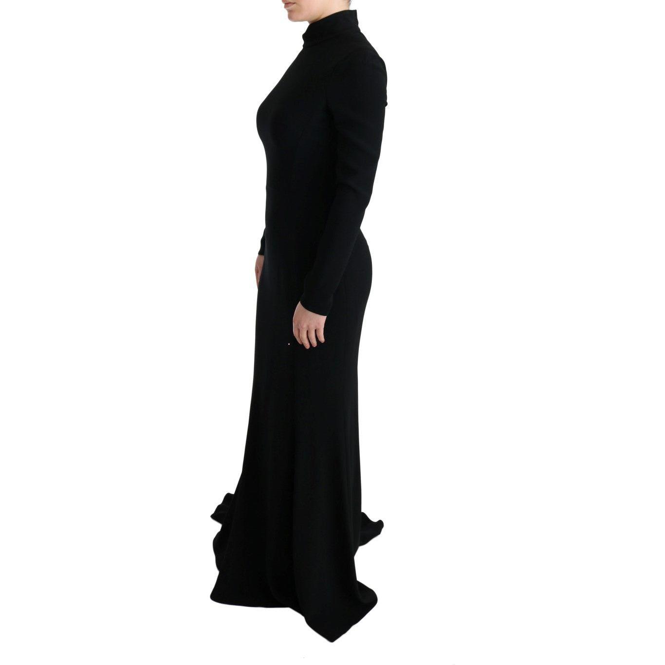 Dolce & Gabbana Elegant Full Length Sheath Gown in Black Dolce & Gabbana