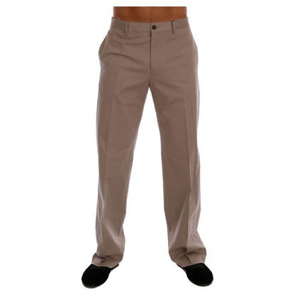Dolce & Gabbana Beige Cotton Stretch Chinos Pants