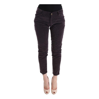 Ermanno Scervino Brown Cotton Cropped Casual Pants