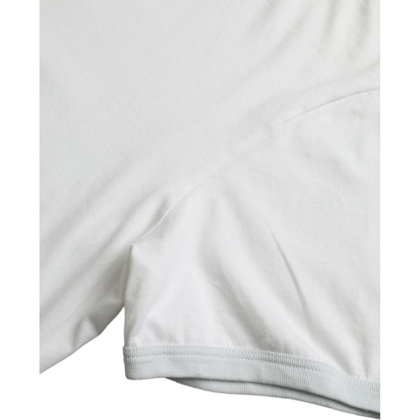 Dolce & Gabbana White Cotton Round Neck Short Sleeve T-shirt Dolce & Gabbana