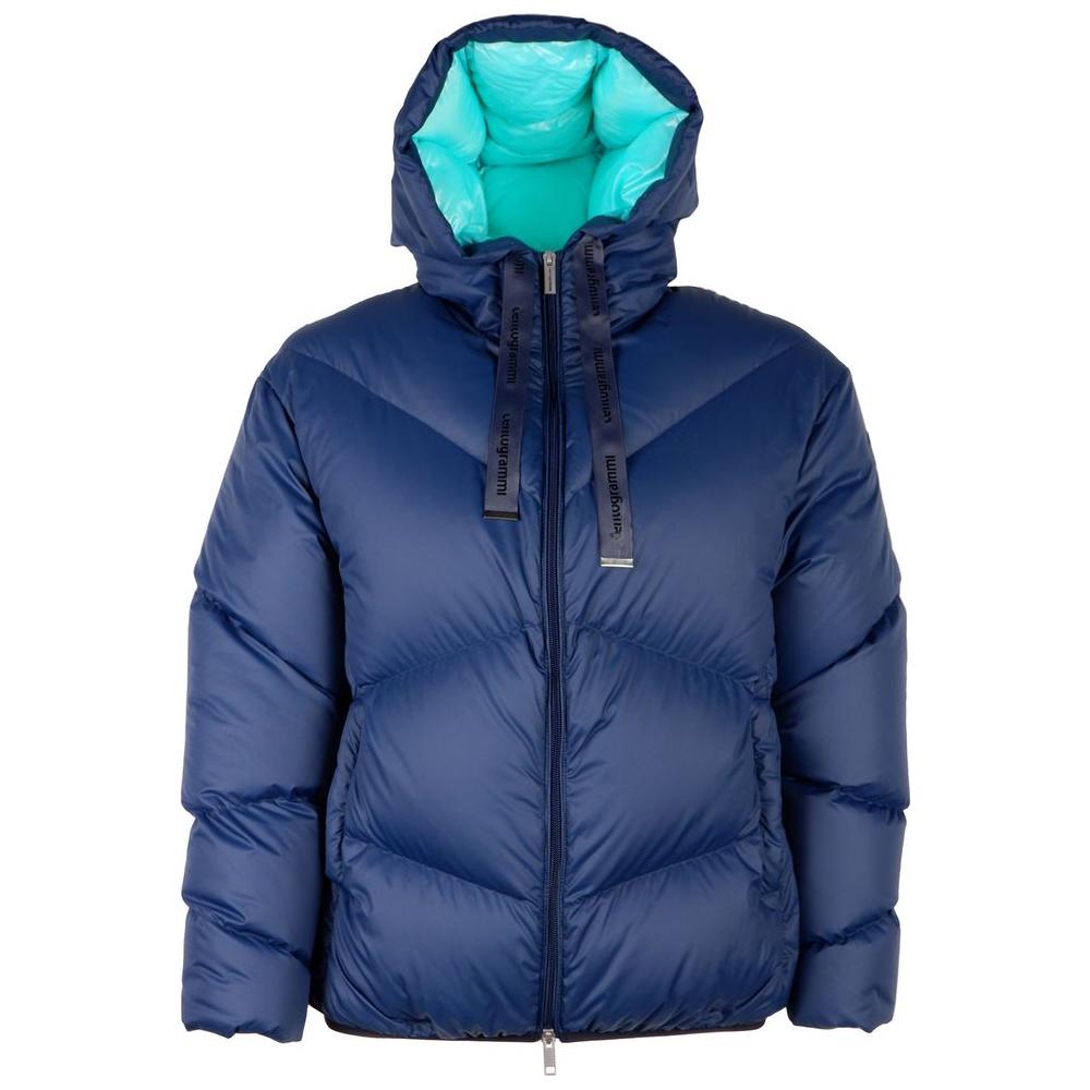 Centogrammi Blue Nylon Women Coat Centogrammi