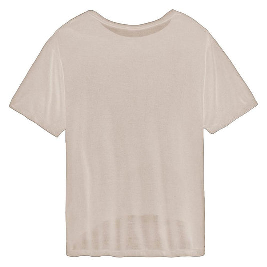 Hinnominate Beige Modal Women T-Shirt Hinnominate