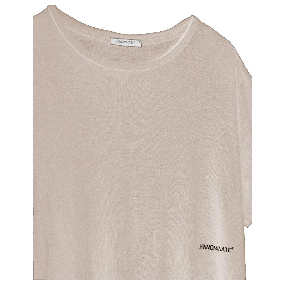 Hinnominate Beige Modal Women T-Shirt Hinnominate