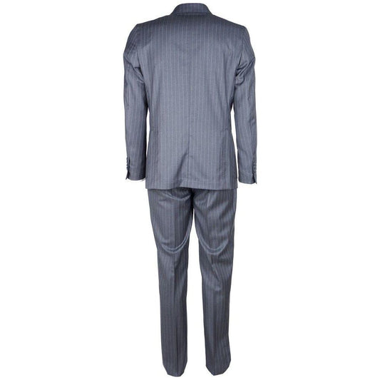 Made in Italy Gray Wool Men Suit Made in Italy