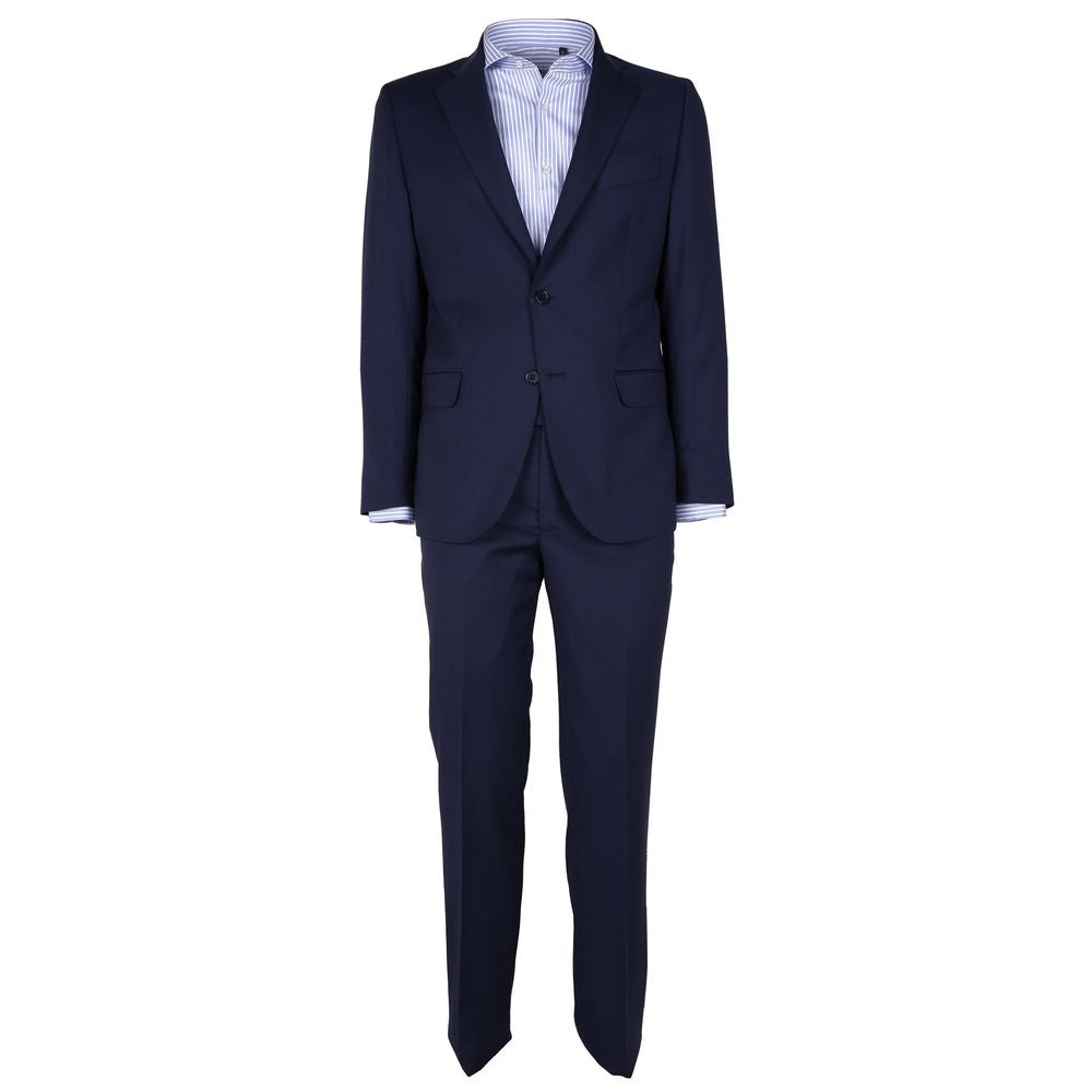 Made in Italy Blue Wool Mens Suit Made in Italy