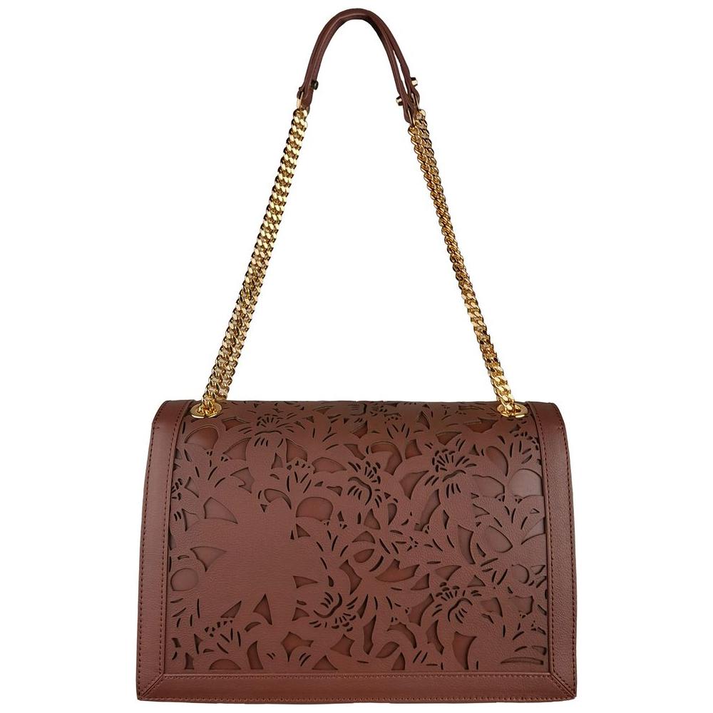 Baldinini Trend Elegant Floral Leather Shoulder Bag Baldinini Trend