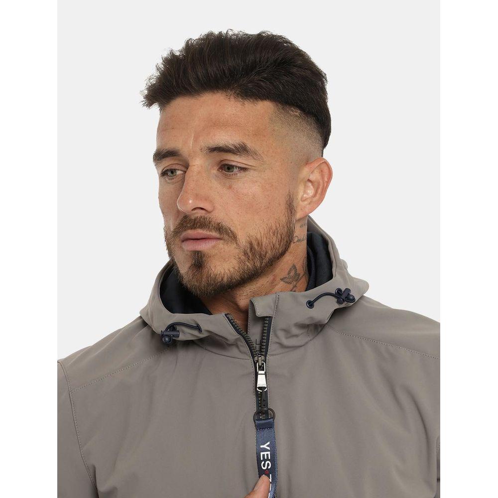 Yes Zee Sleek Gray Nylon Windbreaker Yes Zee