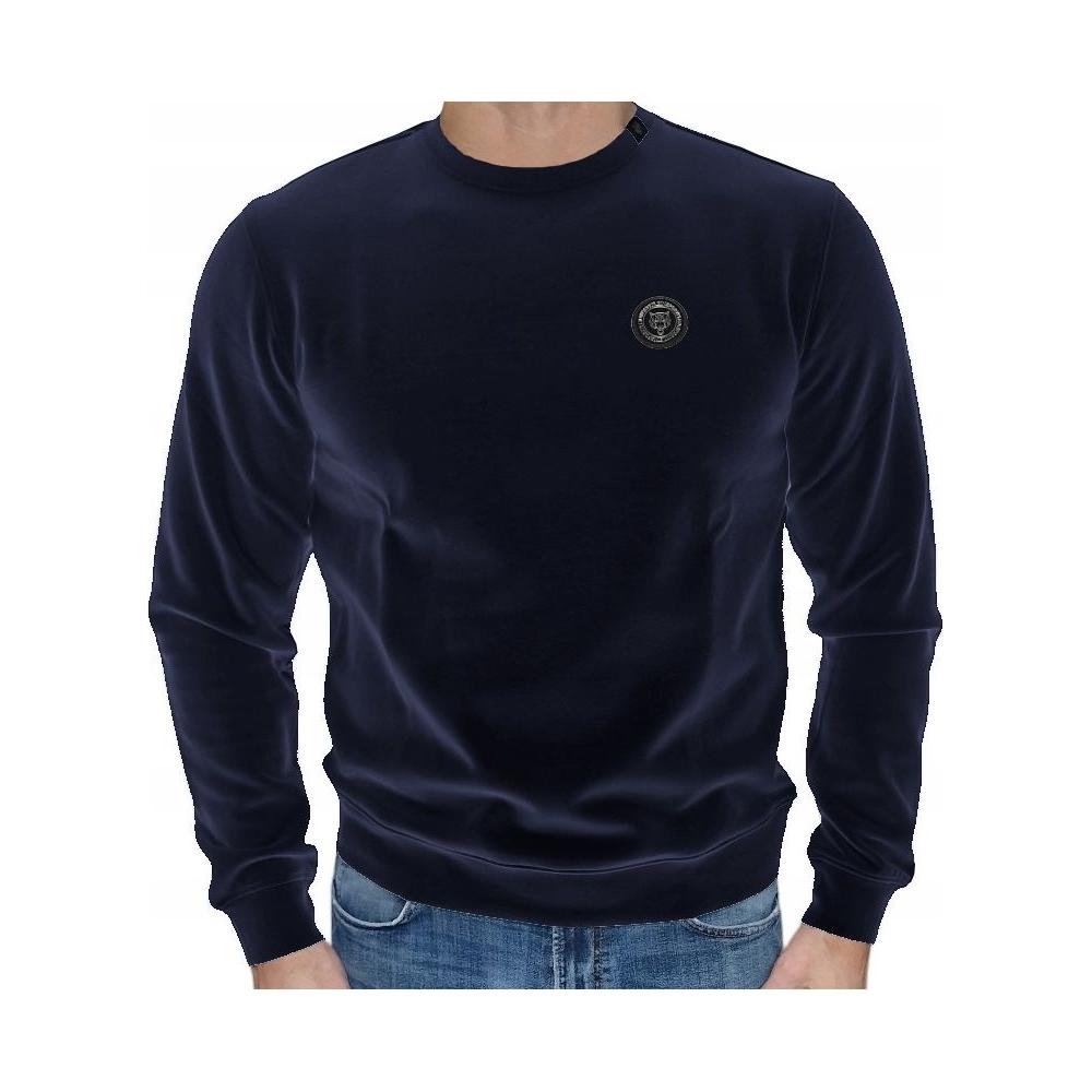 Plein Sport Blue Cotton Men's Crewneck Sweater Plein Sport