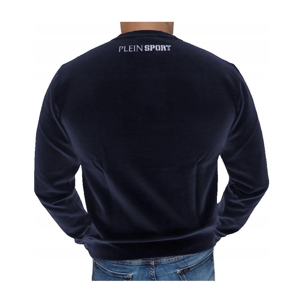 Plein Sport Blue Cotton Men's Crewneck Sweater Plein Sport