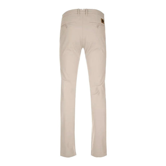 Beige Cotton Chino Trousers – Slim Fit Elegance