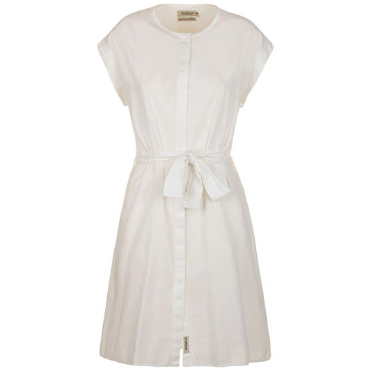 Fred Mello White Cotton Women Sleeveless Dress Fred Mello