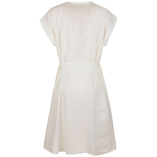 Fred Mello White Cotton Women Sleeveless Dress Fred Mello