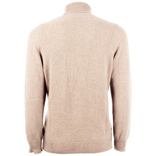 Emilio Romanelli Beige Cashmere Men Sweater Emilio Romanelli