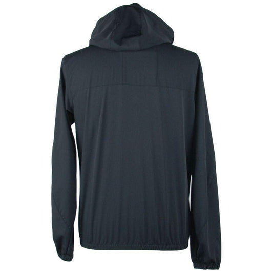 Emilio Romanelli Sleek Hooded Full Zip Jacket in Black Emilio Romanelli