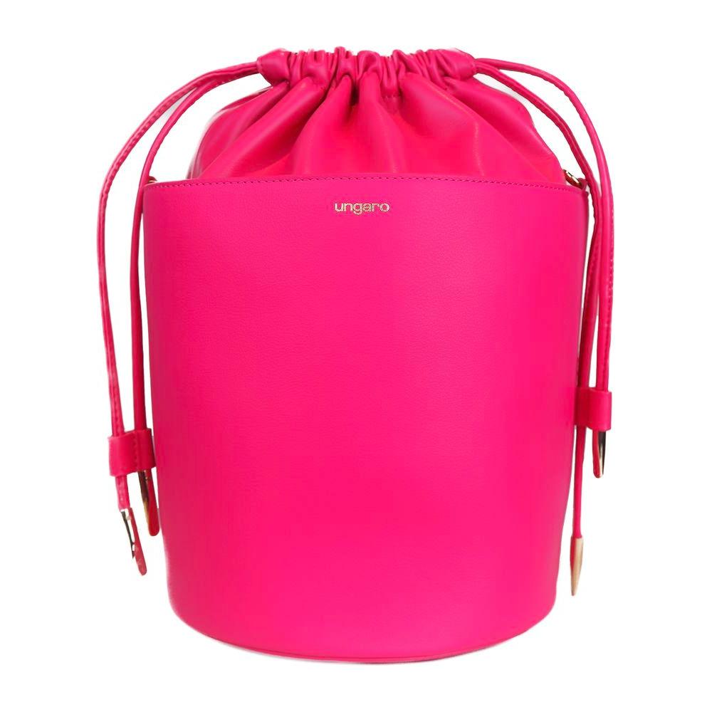 Ungaro Fuchsia Elegance Leather Bucket Bag Ungaro