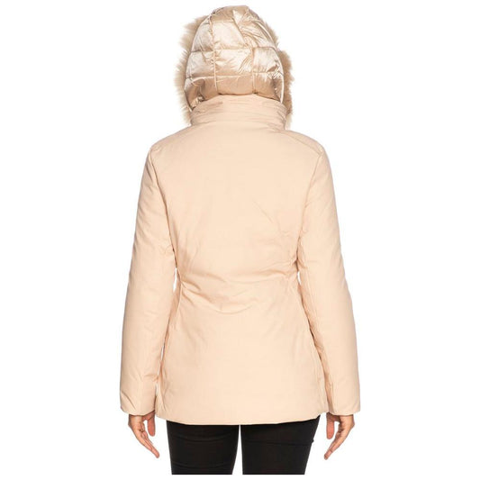 Yes Zee Beige Polyamide Women Jacket Yes Zee