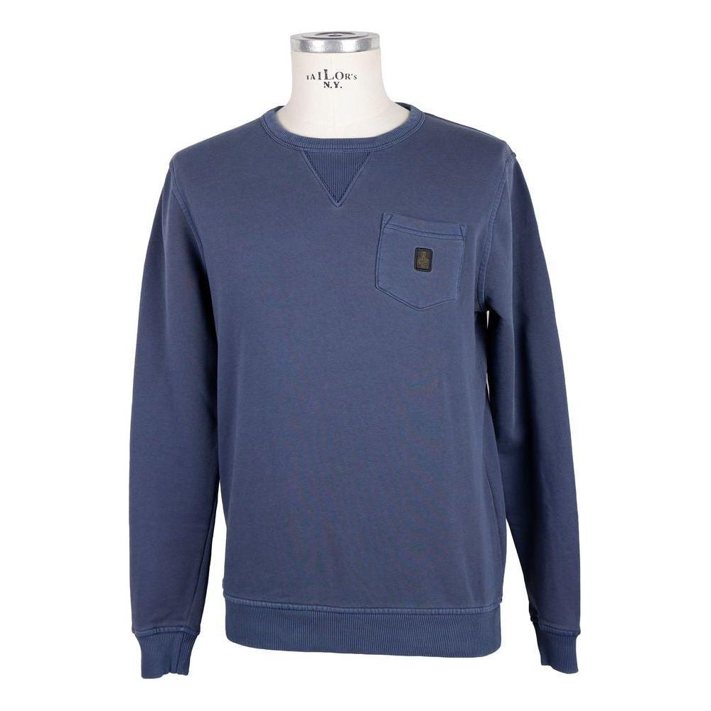 Refrigiwear Blue Cotton Men Sweater Refrigiwear