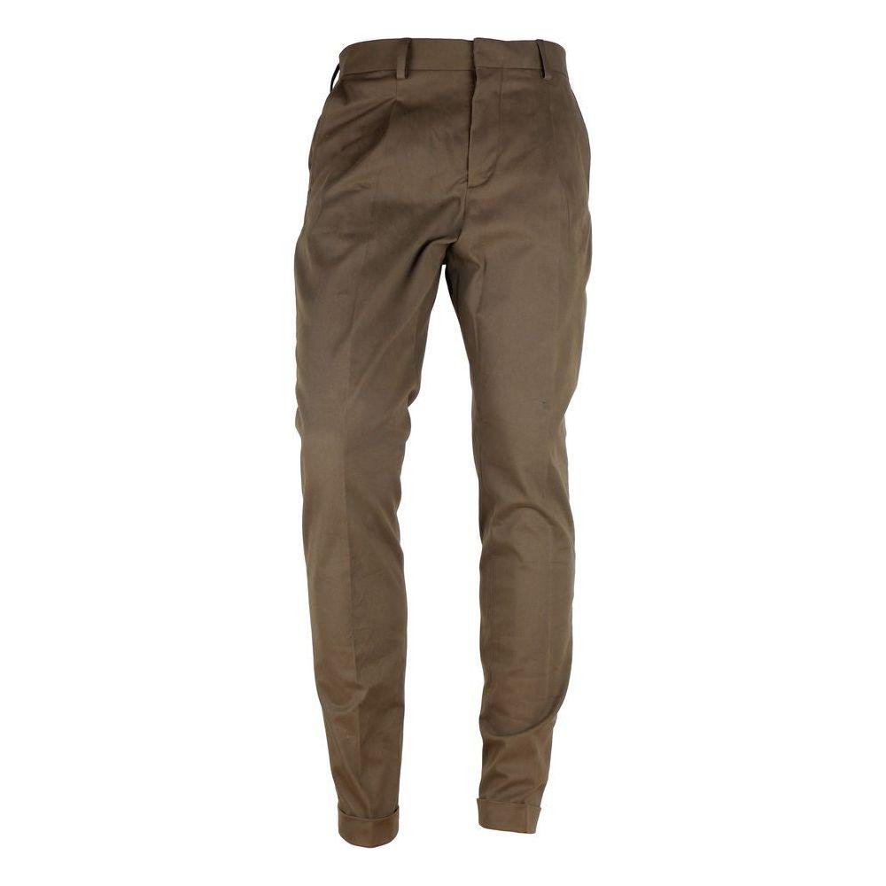 Made in Italy Brown Wool Men Trousers Made in Italy