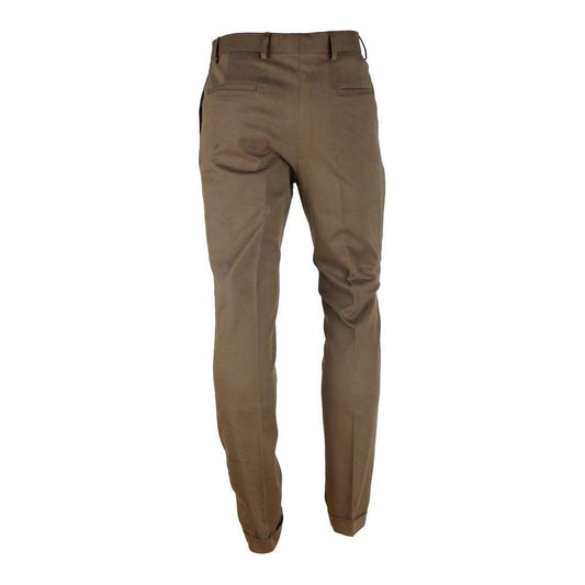 Made in Italy Brown Wool Men Trousers Made in Italy