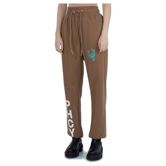 Pharmacy Industry Brown Cotton Women Trouser Pharmacy Industry