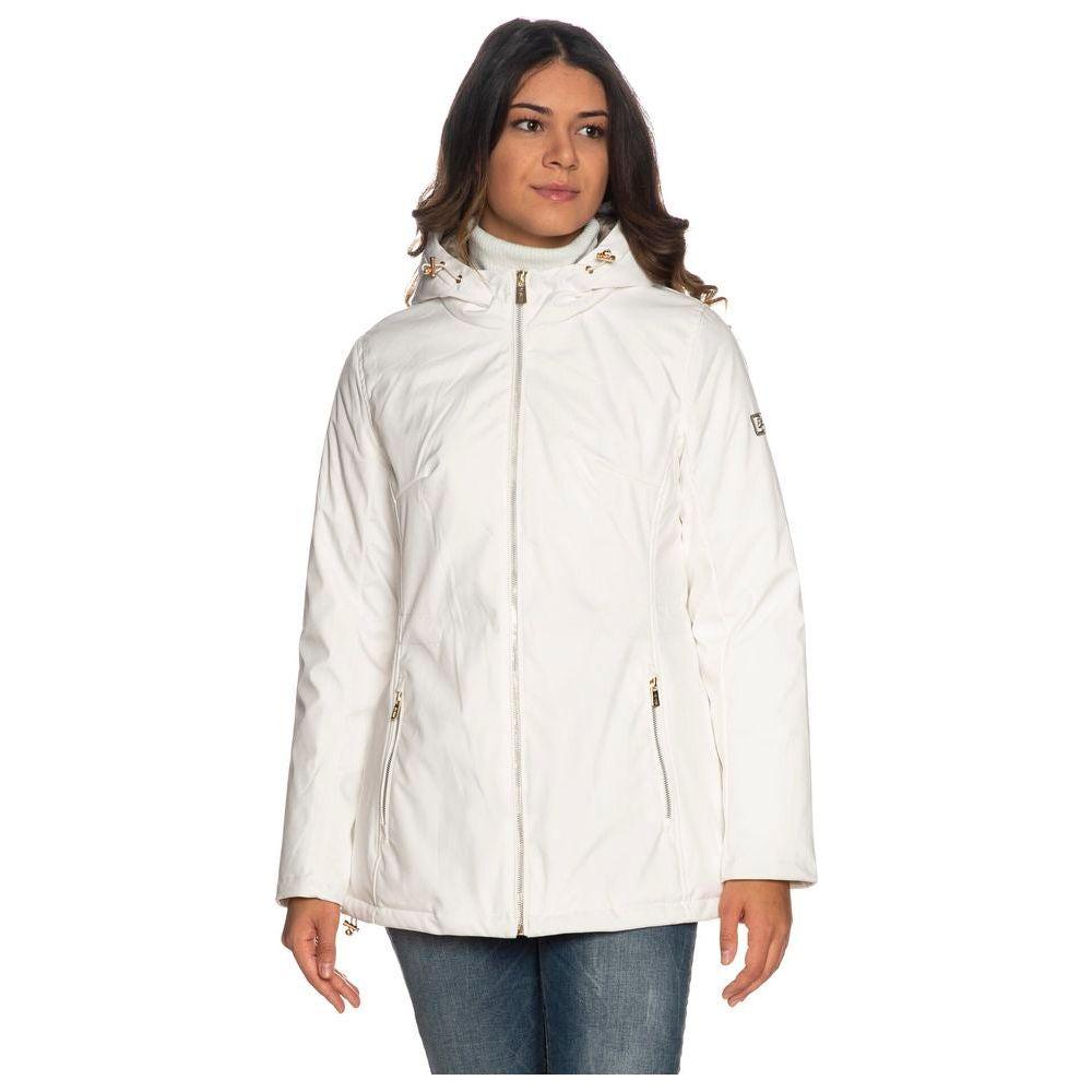 Yes Zee White Polyester Women Jacket Yes Zee