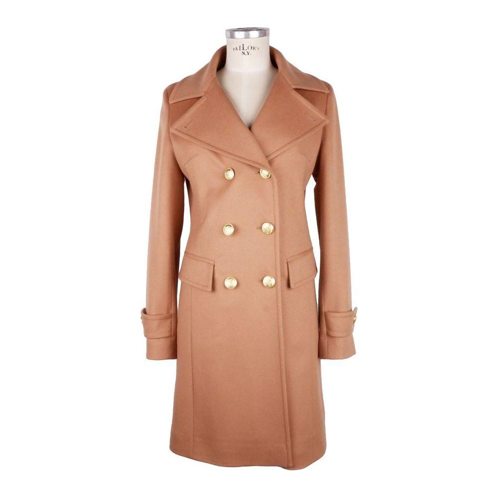 Made in Italy Beige Wool Women Coat Made in Italy