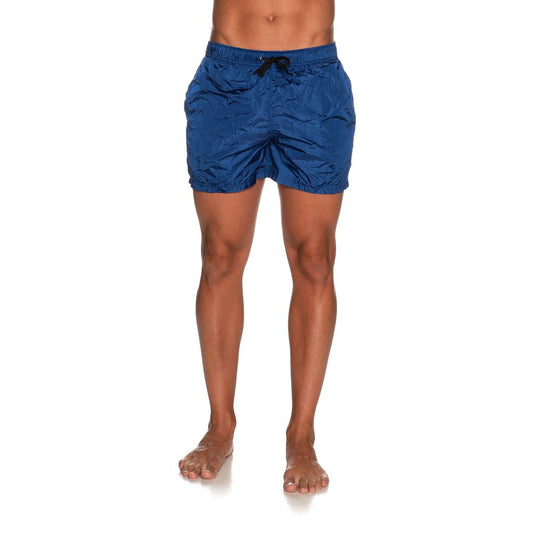 Refrigiwear Blue Nylon Men Swimsuit Refrigiwear