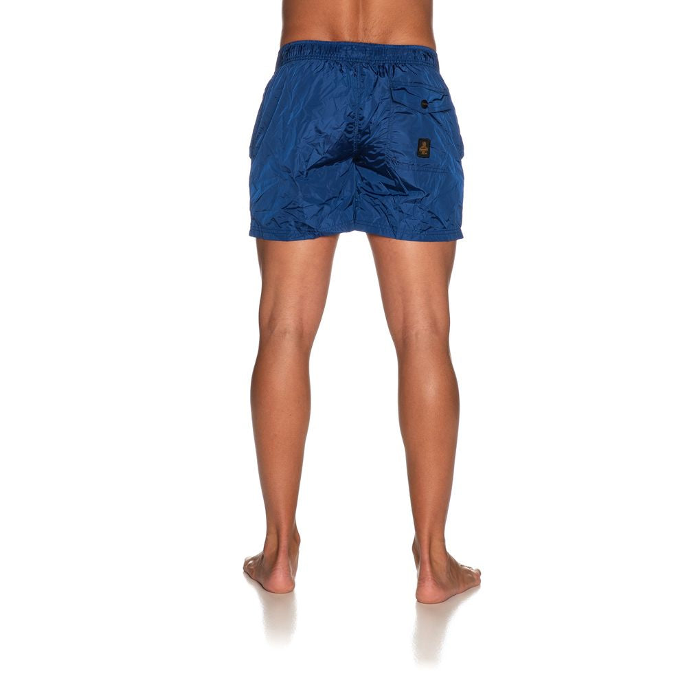 Refrigiwear Blue Nylon Men Swimsuit Refrigiwear