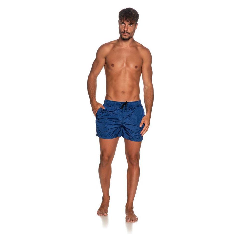 Refrigiwear Blue Nylon Men Swimsuit Refrigiwear