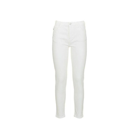 Imperfect White Cotton Women's Jeans Imperfect