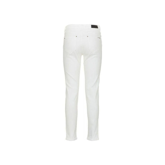 Imperfect White Cotton Women's Jeans Imperfect