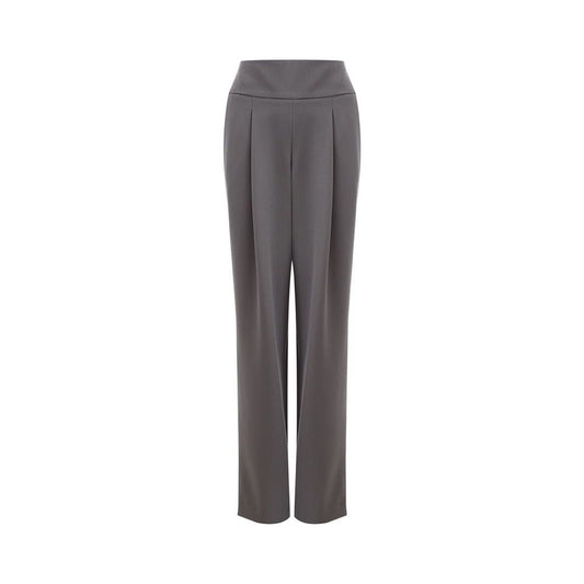 Chic Gray Wool Trousers for Sophisticated Style