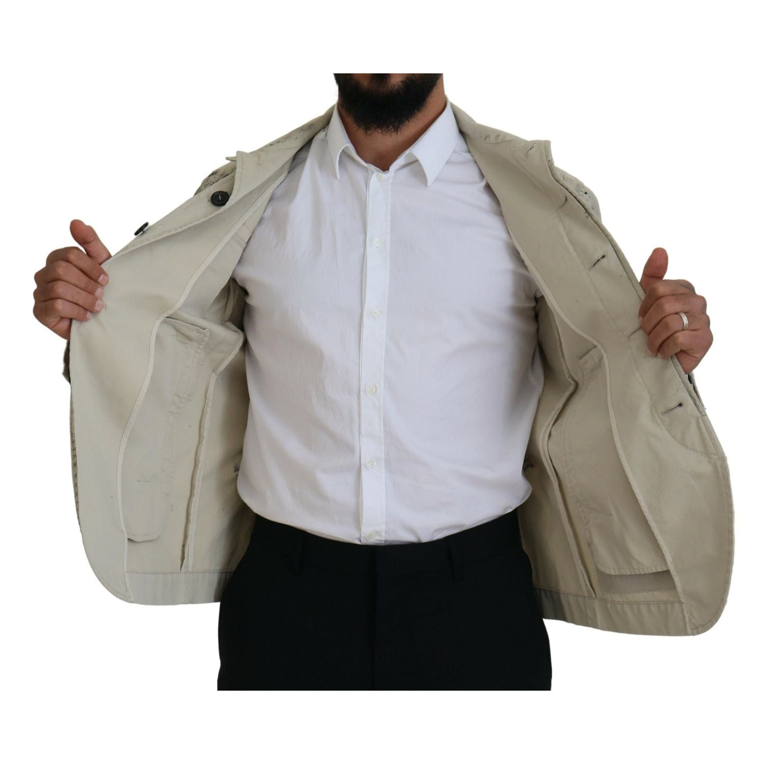Dsquared² Off White Black Splash Print Casual Denim Jacket