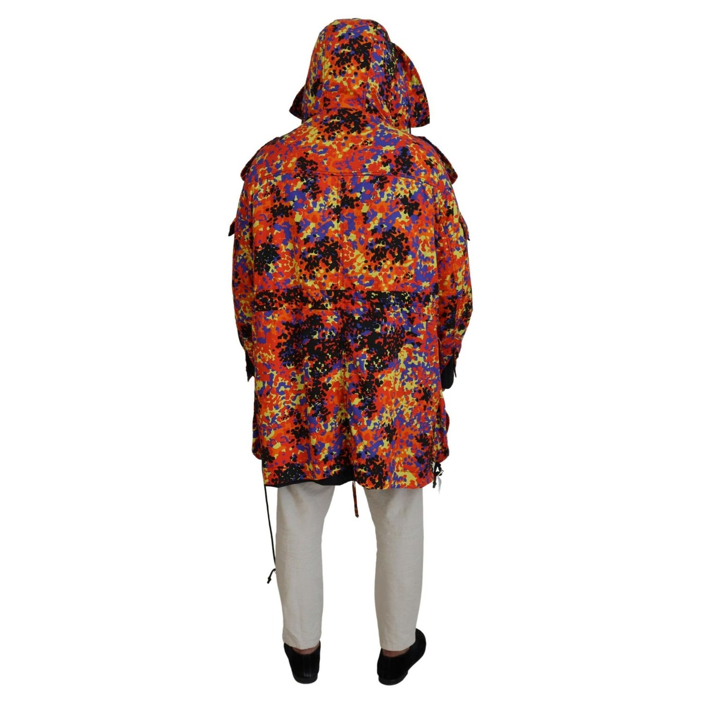 Dsquared² Multicolor Long Hooded Cargo Pocket Coat Jacket 1728,67345645728,Clothing,Dsquared²,IT48 | M,Jackets & Coats - Clothing,Jackets - Men - Clothing,Material: 97% Cotton 3% Elastane,Men,Multicolor,Parkas - Jackets & Coats - Clothing,Preowned / Defec