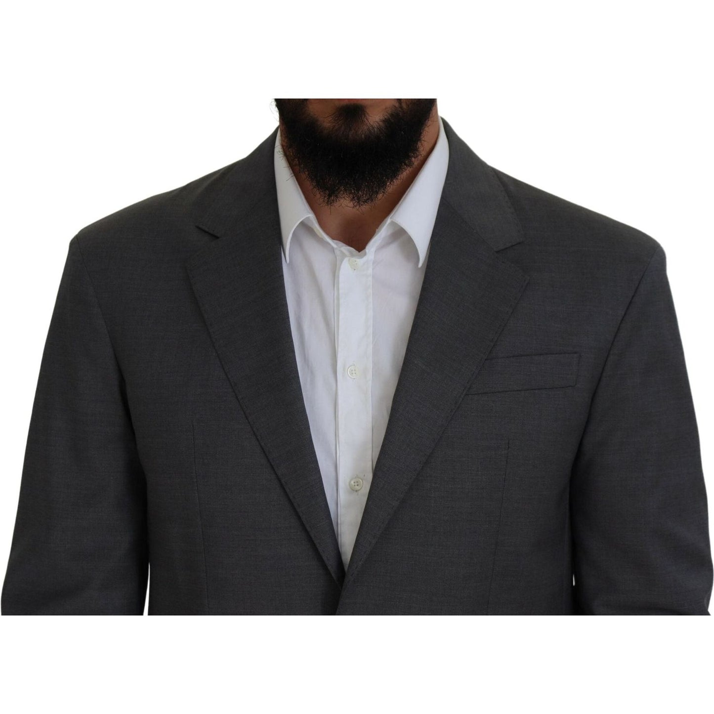 Dsquared² Gray Wool Single Breasted 2 Piece CIPRO Suit Dsquared²