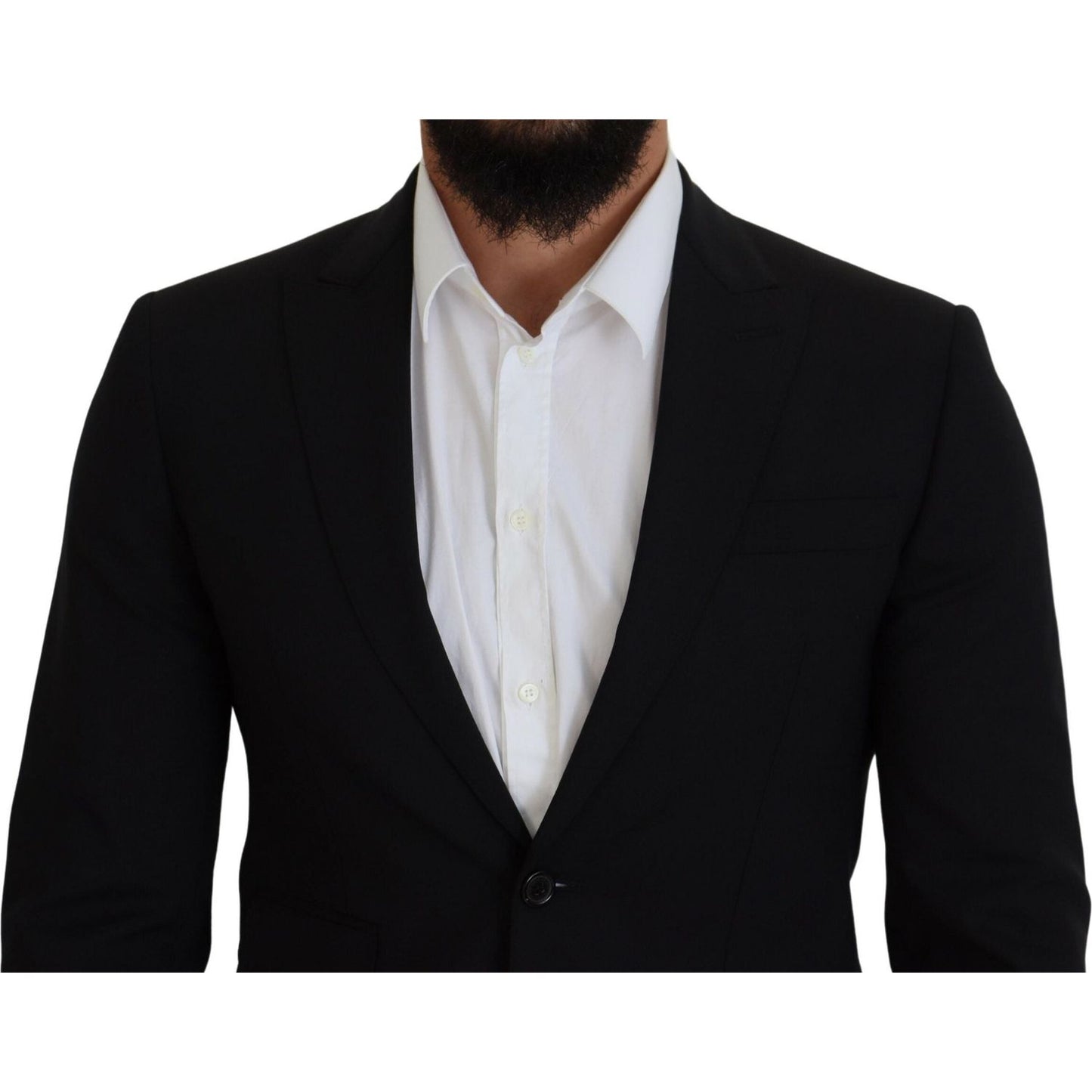 Dsquared² Black Wool Single Breasted 2 Piece LONDON Suit Dsquared²