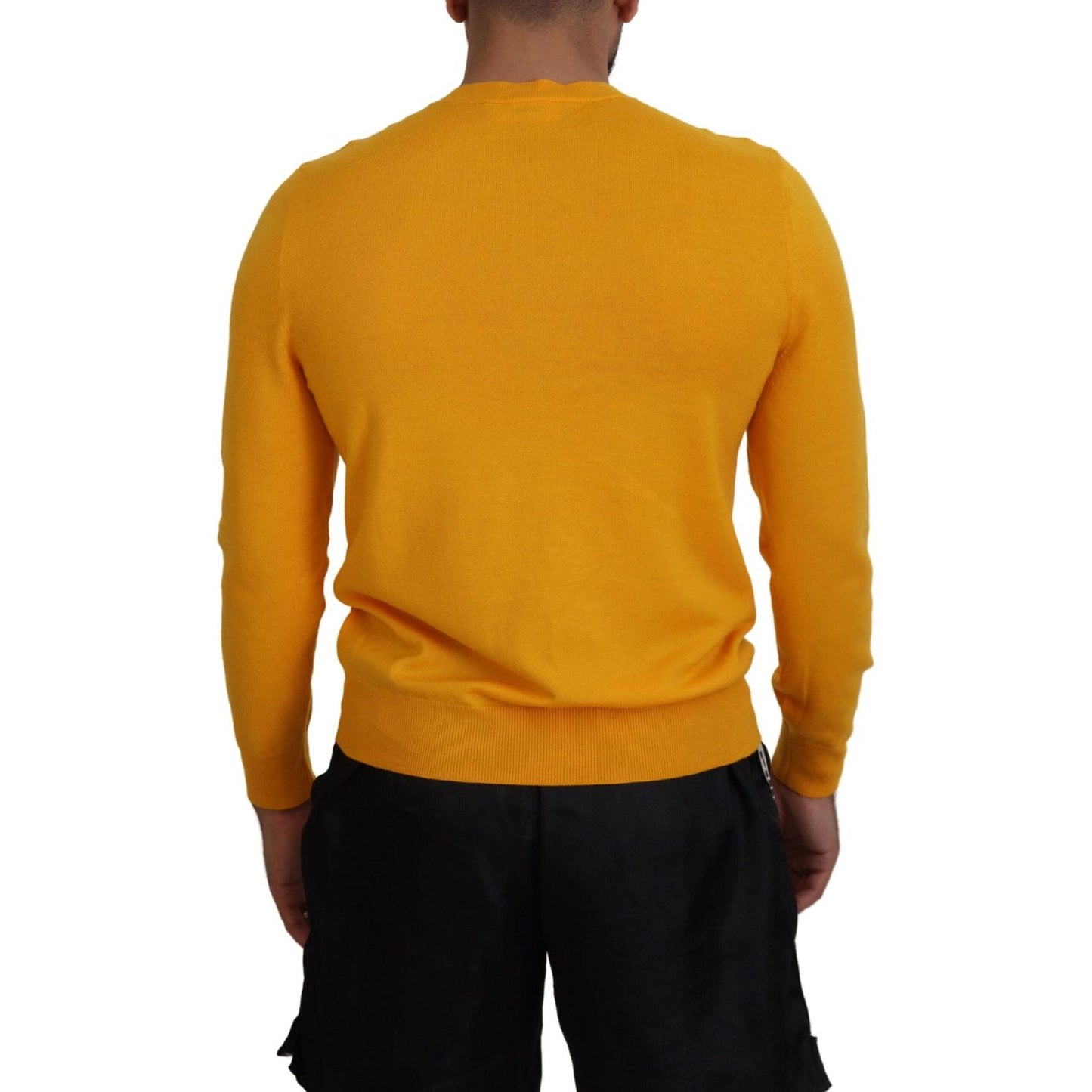 Dsquared² Orange Wool Long Sleeves Men Pullover Sweater Dsquared²