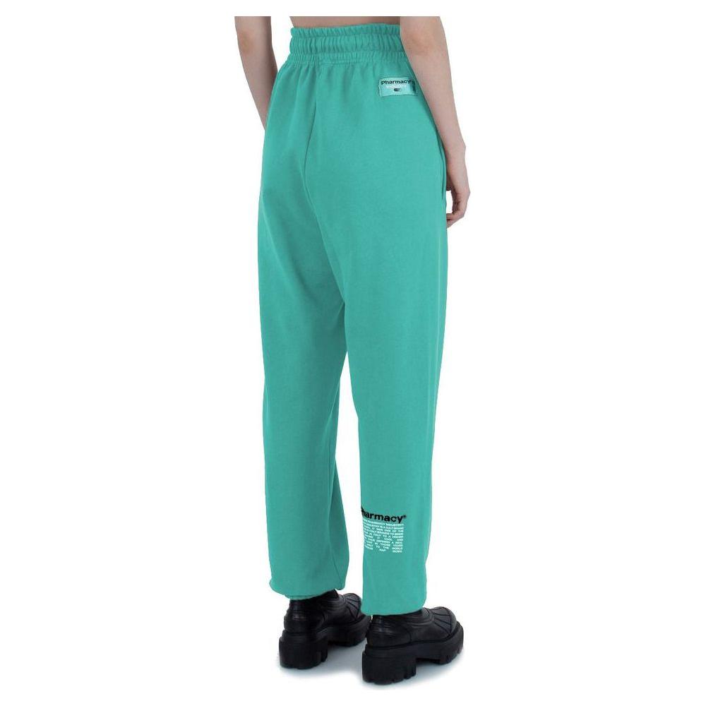 Pharmacy Industry Green Cotton Women Trouser Pharmacy Industry