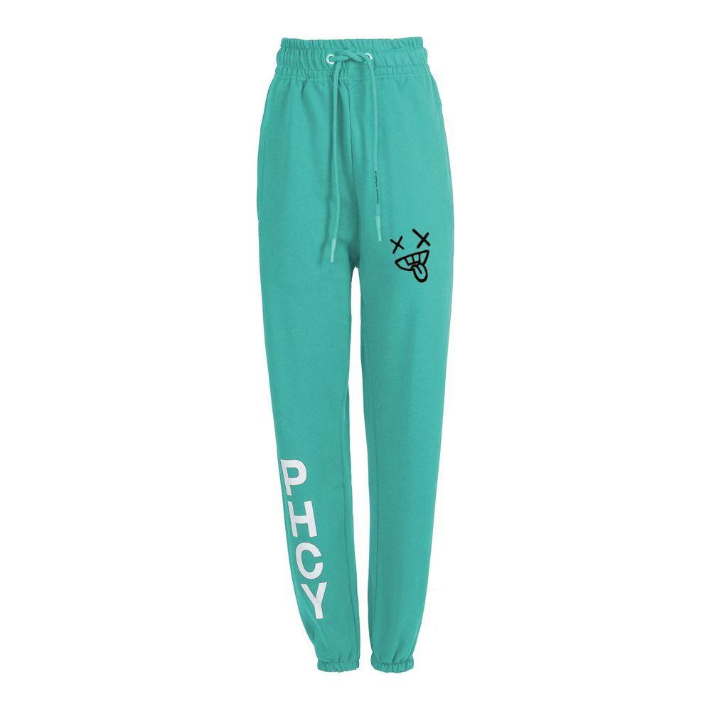 Pharmacy Industry Green Cotton Women Trouser Pharmacy Industry