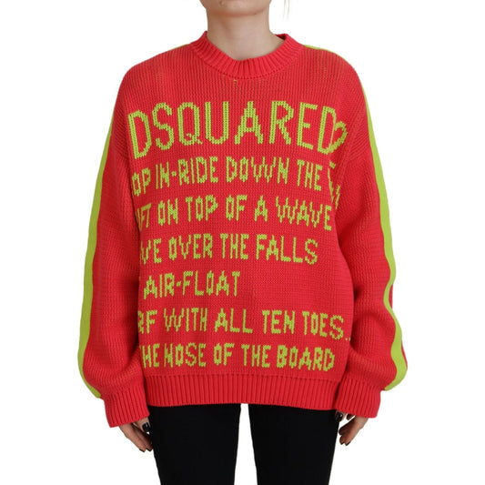 Dsquared² Multicolor Cotton Knitted Crewneck Pullover Sweater Dsquared²